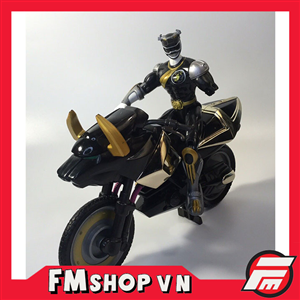 BANDAI LINGDONG GAORANGER GAO BLACK WITH BISON BIKE