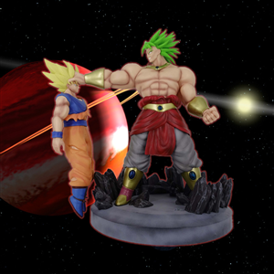 COPY RESIN SUPER SAIYAN BROLY VS GOKU