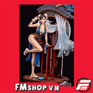 PVC CHUN LI BLUE CHEONGSAM SEXY 48CM FAKE